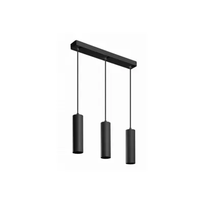 Lampa tavan - Suspended luminaire TRESOS II, 3xGU10, aluminum, IP20, max. 3x20W, black