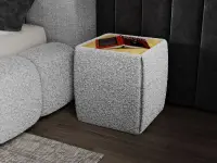 Masuta tapitata Nuvole Lux Bouclé gri deschis