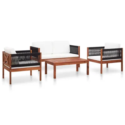 Gossi set mobilier de gradina, 4 piese, lemn masiv de acacia