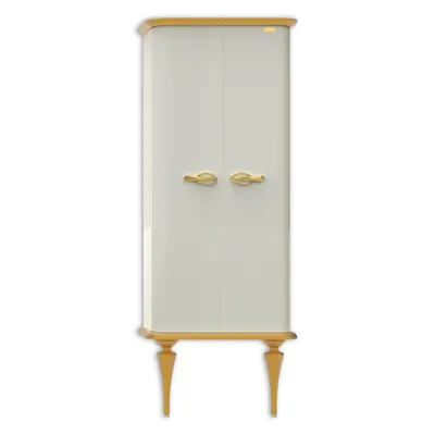 Dulap soldat baie dublu Pierre Cardin Angelica alb perlat 70x180 cm