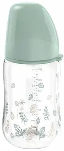 Biberon NIP Green - Cherry, Flow M, 0 m+, 260 ml, verde, verde