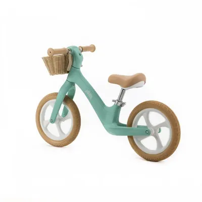 Bicicleta fara pedale pentru copii, Adamex Pixie, cu roti de 12 inch din spuma PU, cu cosulet, design retro, scaun reglabil, inaltime sezut 33-43 cm, sarcina maxima admisa 50 kg, 2-6 ani, Prestige Mint