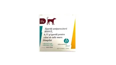 Zgarda antiparazitara pentru caini peste 24 kg Biove, Set 2 Bucati