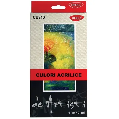 Culori acrilice, 10culori/set, 22ml, acrilice, Daco