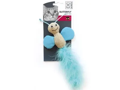 Jucarie pentru pisici, fluture, M-PETS BUTTERFLY, 25x10x2 cm