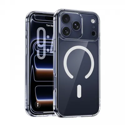Husa MagSafe pentru Apple iPhone 17 Pro Max, Borofone, BI5 Ice Shield, Transparenta