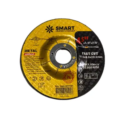 SET 5 BUC - Disc Taiere Inox si Metal T42, 115mm x 3.0mm x 22.23mm – disc cu centru deprimat