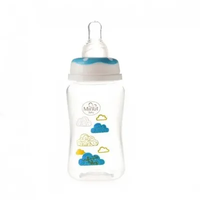 Biberon 125 ml si tetina silicon 0+ bleu