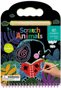 Carte de razuit Tooky Land - Animale, cu pix din lemn