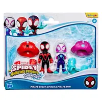 Set 2 vehicule Spidey and his Amazing Friends, Waterwebs, Pirate Ghost-Spider si Miles Spin, G1462