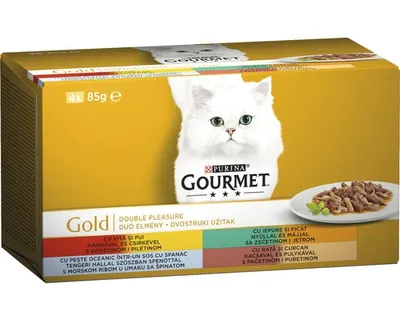 Gourmet Gold Cons Sos Duo Vita/Pui/Iepure/Ficat 4 X 85 g