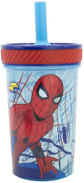 Cană cu un păi Stor Spider-Man - Dimension, 370 ml