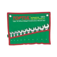 Set 10 chei combinate fixe inelare cotite scurte 10-19mm