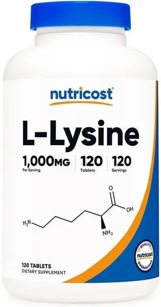 L-Lysine, 1000 mg, 120 tablete, Nutricost