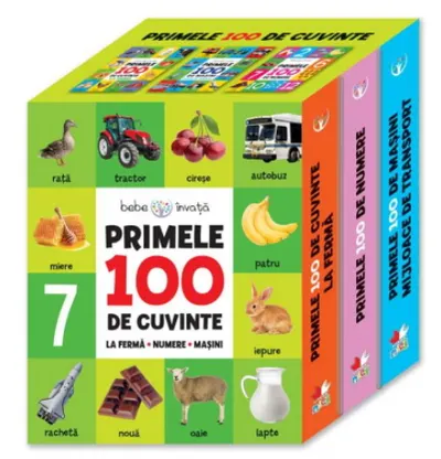 Cutie Bebe învață. Primele 100 de cuvinte. La fermă-numere-mașini