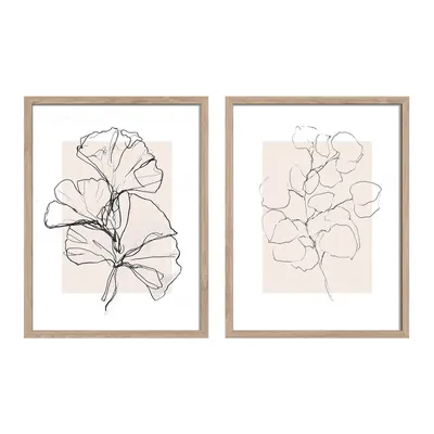Tablouri cu ramă 2 buc. imprimate 30x40 cm Floral Set – Styler