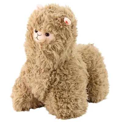 Jucărie de pluș Lean Toys - Lama, 40 cm, maro