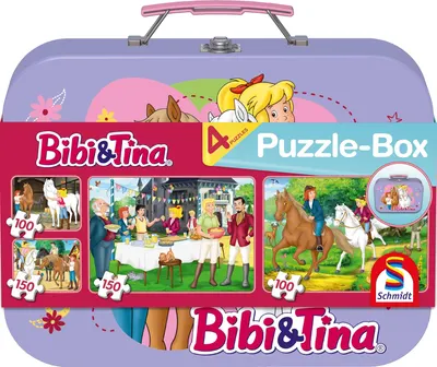 Puzzle în valiză Schmidt 4 în 1 – Bibi și Tina