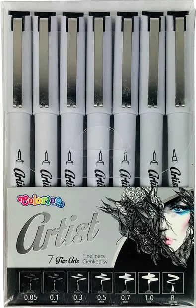 Set linere Colorino Artist - 7 piese, cu varfuri diferite