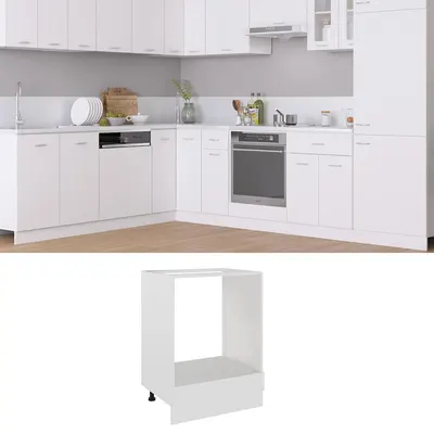 vidaXL Dulap pentru cuptor "Riga", alb, 60x46x81,5 cm, lemn prelucrat
