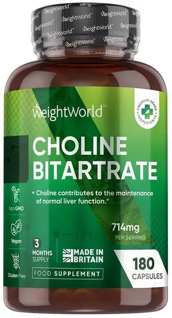 Choline Bitartrate, 180 capsule, Weight World