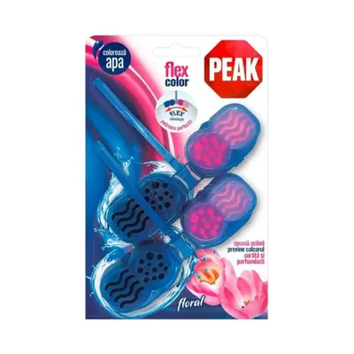 Odorizant Peak WC Flex Color, Floral, 2 Bucati x 48 g