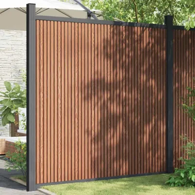 vidaXL Panouri de gard, maro, 173x186 cm, WPC