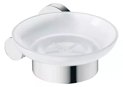 Savoniera Duravit D-Code 0099181000, montare pe perete, sticla/metal, Crom lucios