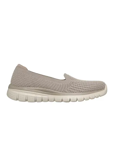 Pantofi slip-on cu aspect tricotat Graceful - Maro taupe