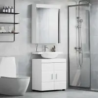 vidaXL Set de mobilier pentru baie TULUM 2 buc. Alb 60 x 34 x 63 cm