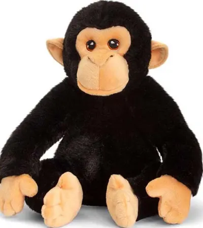 Jucarie ecologica de plus Keel Toys Keeleco - Cimpanzeu, 18 cm