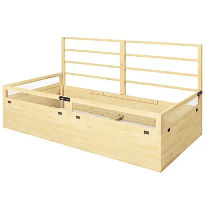 Outsunny Jardinieră pentru plante, suport pentru ierburi, rezistentă la intemperii, 1 spalier, 183 x 98,5 x 95 cm, lemn natural | Aosom Romania