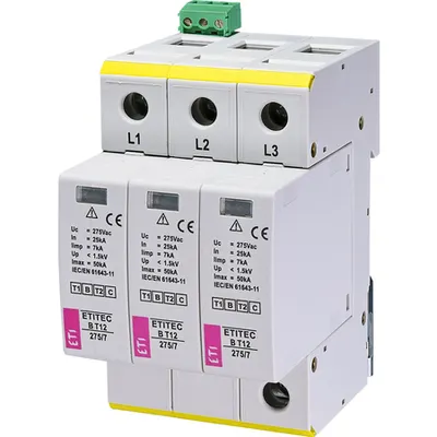 Protecție supratensiuni ETITEC B T12 275/7 3+0 RC 002440341 Invechit