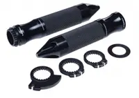 Set mansoane moto 653, culoare negru, cu capat