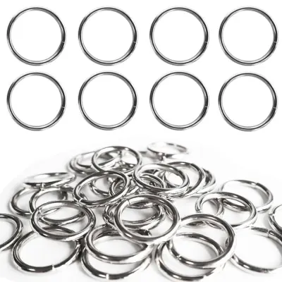 Inele simple metalice deschise - argintiu (1 kg)