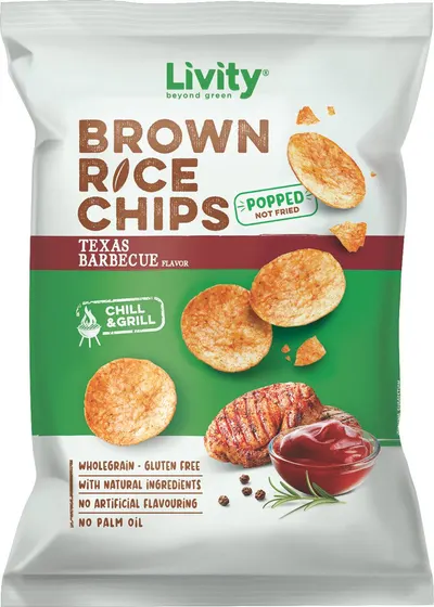 Chips de orez BBQ, 60 g, Livity