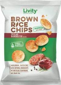Chips de orez BBQ, 60 g, Livity