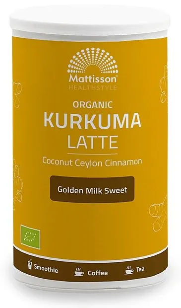 Ogranic Kurkuma Latte Golden Milk Sweet, 175 g, Mattisson Healthstyle