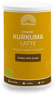 Ogranic Kurkuma Latte Golden Milk Sweet, 175 g, Mattisson Healthstyle
