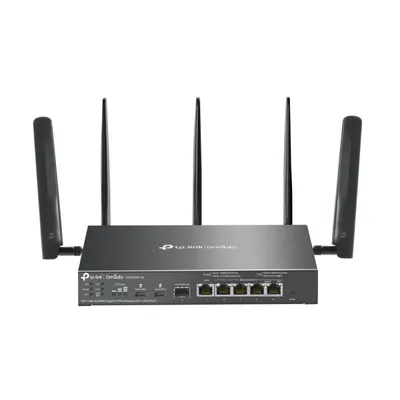 Omada 4G+ Cat6 AX3000 Gigabit VPN Gateway with 4-Port PoE+ PORT: 1× Gigabit SFP WAN/LAN Port, 1× Gigabit RJ45 WAN Port, 4× Gigab