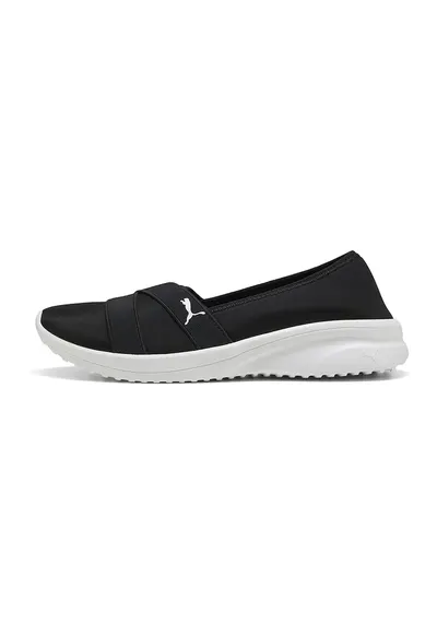 Pantofi slip-on din material textil Adelina 2 - Negru