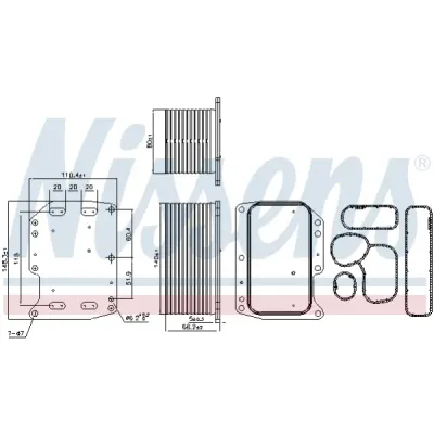 Radiator ulei, ulei motor NISSENS 90922