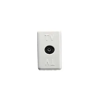 Coaxial Tv Resistive Priza - Iec Female Connector 9,5mm - Direct - 1 Module - System White