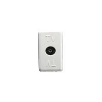 Coaxial Tv Resistive Priza - Iec Female Connector 9,5mm - Direct - 1 Module - System White