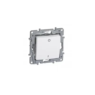 Double-pole switch Niloé - 1-module - 16 A 250 V~ - automatic terminals - alb