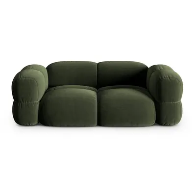 Canapea verde cu tapițerie din catifea 210 cm Loretto – Cosmopolitan Design