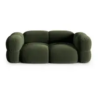 Canapea verde cu tapițerie din catifea 210 cm Loretto – Cosmopolitan Design