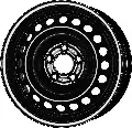 Janta otel 6.5x16, 5x114,3, CH 66, ET: 40; CMR potrivit NISSAN JUKE, PULSAR, QASHQAI II; RENAULT KADJAR 0Janta otel 6.10-