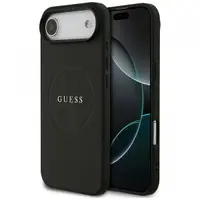 Husa MagSafe pentru Apple iPhone 17 Air, Guess, Grained Gold Ring, Neagra