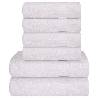 Gossi set prosoape 6 piese alb 360 g/m2 100% bumbac
